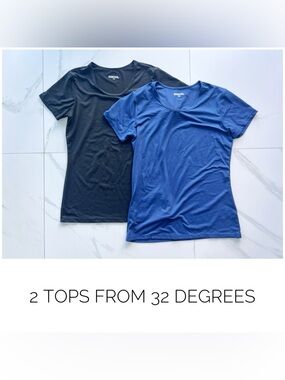 Set of 2 32 Degree tops size Medium blue black